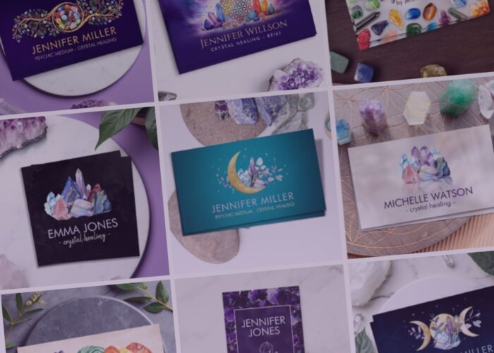 Crystal Healing Business Cards: Designs Filled with Energy and Meaning