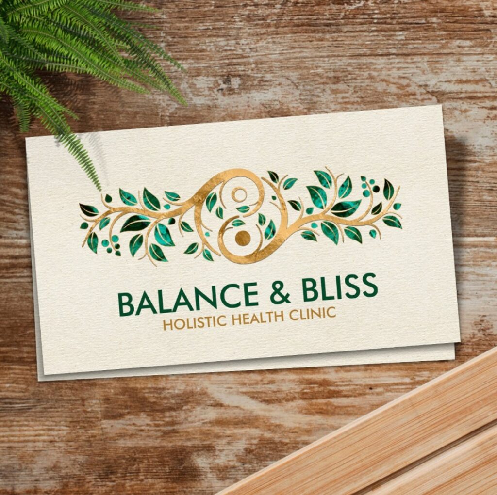 Yin Yang balance Business Cards - Gold and Malachite