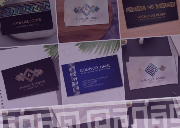 Greek Key Business Cards – Luxury Designs with Meander Symbol