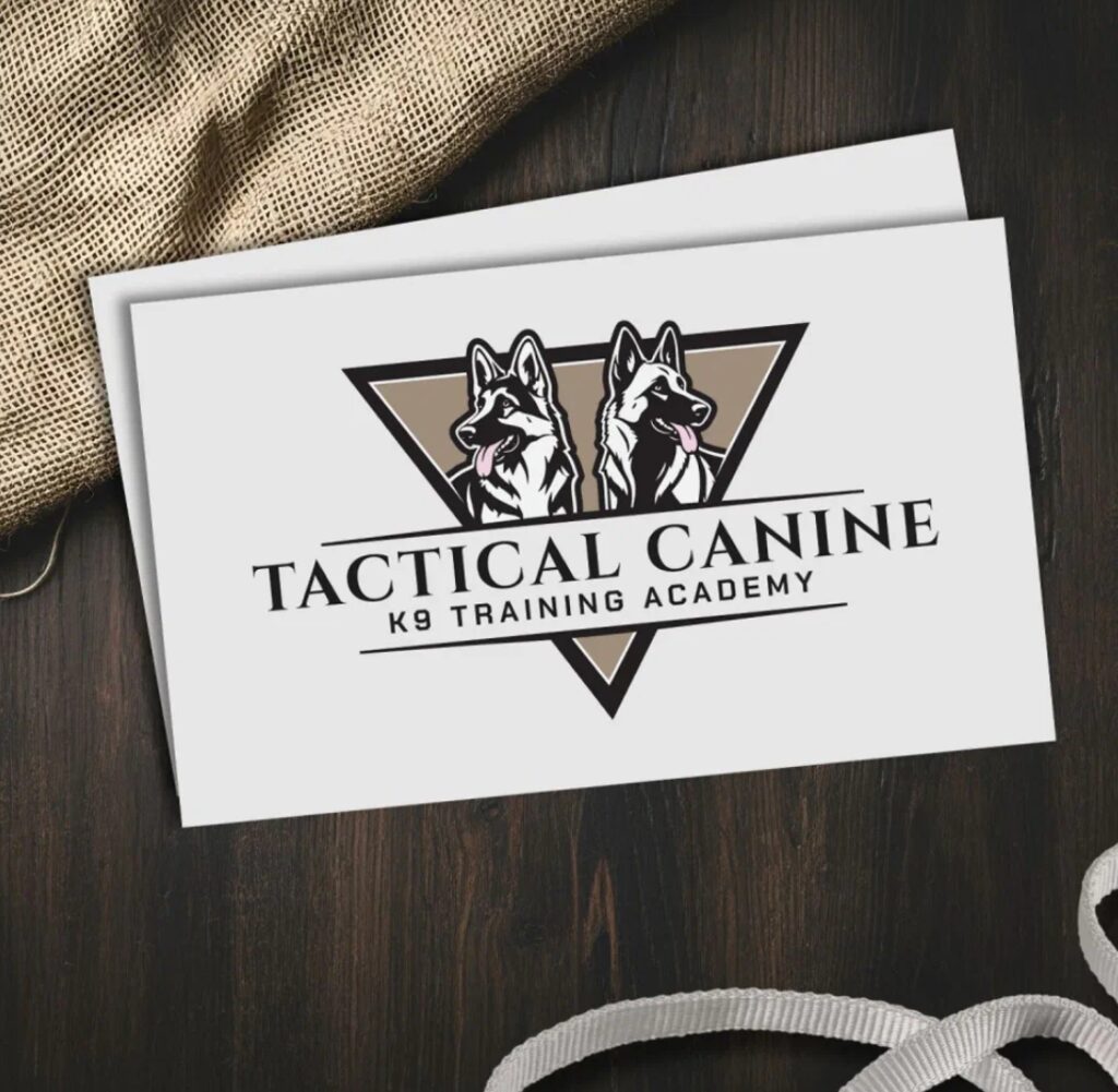 German Shepherd and Malinois business card for professional dog trainers