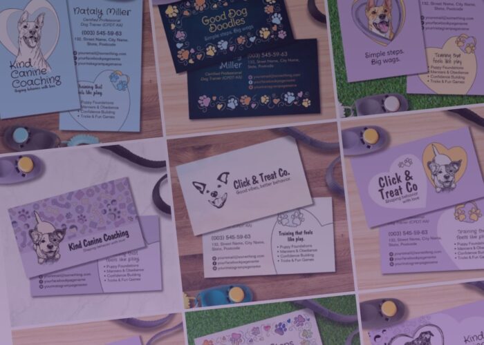 Positive Dog Trainer Business Cards – Fun and Whimsical Designs